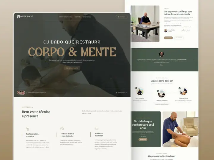 Site André Rocha Studio em notebook