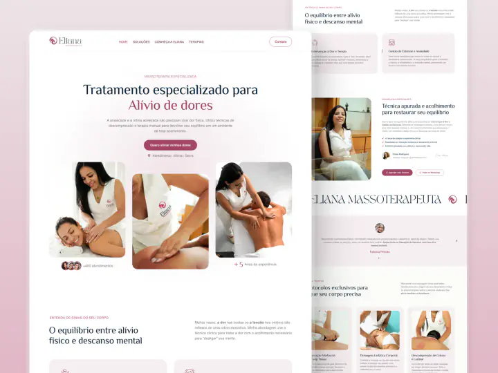 Site Eliana Massoterapeuta em página