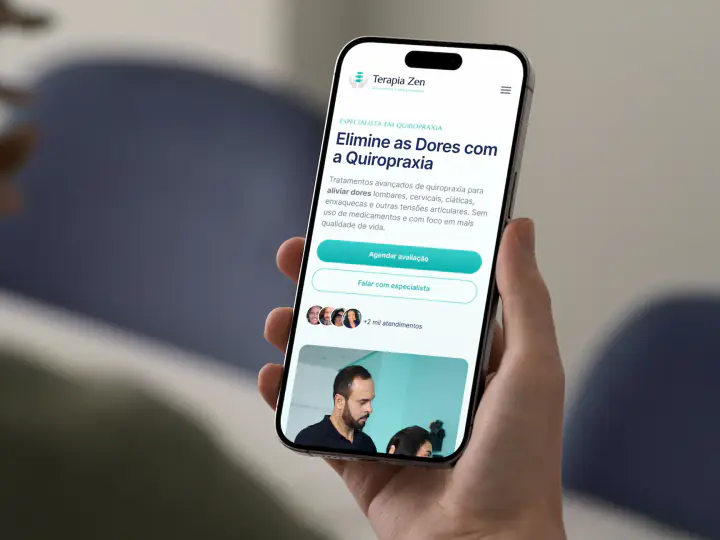 Site Clínica Terapia Zen em smartphones